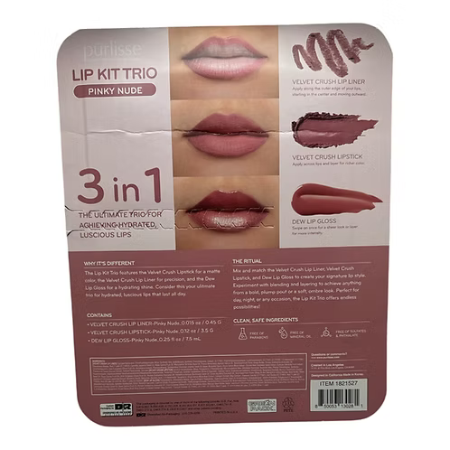 Purlisse Lip Kit Trio Pinky Nude